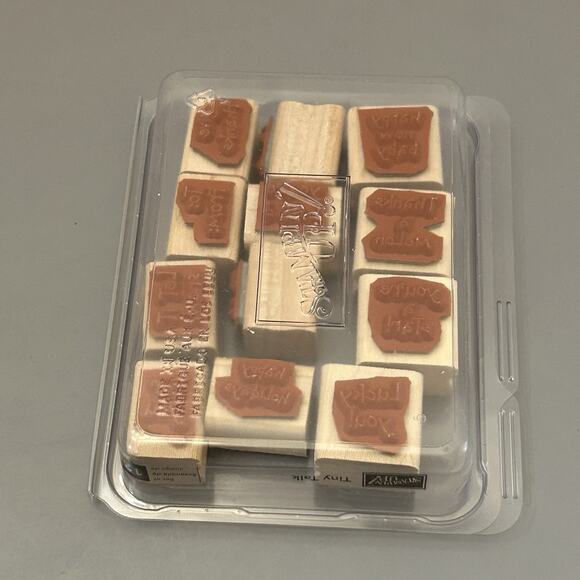 Stampin' UP Wooden Rubber Stamps Lot Multiple Themes Some Unused And New - Picture 9 of 9